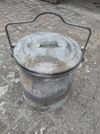 Vintage zinken Emmer met Deksel, Ophalen of Verzenden