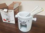 chocolade fondueset met 3 vorkjes, Ophalen, Zo goed als nieuw, Waxinelicht, Fondueset