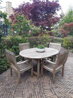 Houten Tuin Set Allure, Tuin en Terras, Tuinsets en Loungesets, Tuinset, Eettafel, Gebruikt, 4 zitplaatsen