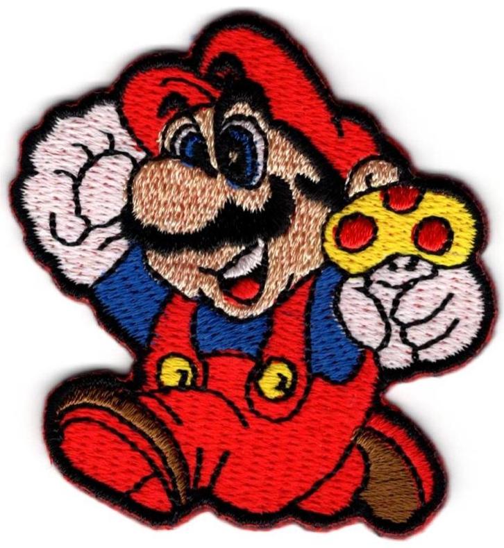 Super Mario stoffen opstrijk patch embleem #1, Verzamelen, Kleding en Patronen, Nieuw, Shirt, Ophalen of Verzenden