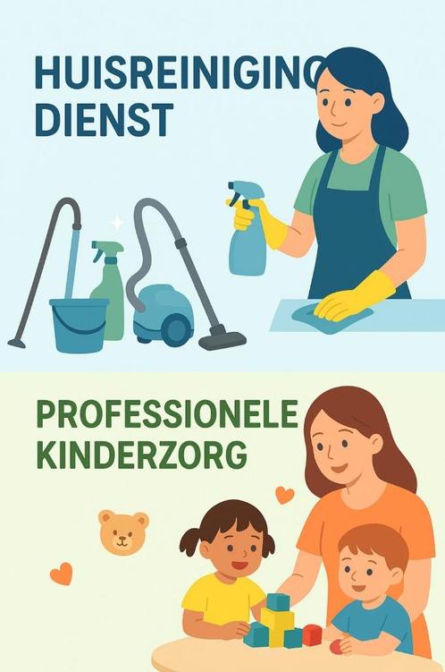 Huishoudelijke hulp & Kinderopvang – met diploma Pedagogiek, Diensten en Vakmensen, Huishoudelijke hulp, Koken, Schoonmaken, Strijken