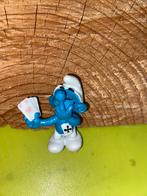 Smurfen smurf met kaarten, Verzamelen, Smurfen, Ophalen of Verzenden, Poppetje, Figuurtje of Knuffel, Zo goed als nieuw