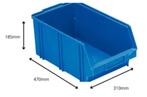 Stapelbak - Sorteerbak B5 blauw 185 x 310 x 470mm, Doe-het-zelf en Verbouw, Kratten en Dozen, Ophalen, Minder dan 50 cm, Zo goed als nieuw