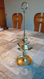 Antiek koperen olielamp, Snotneus, Ophalen, Koper