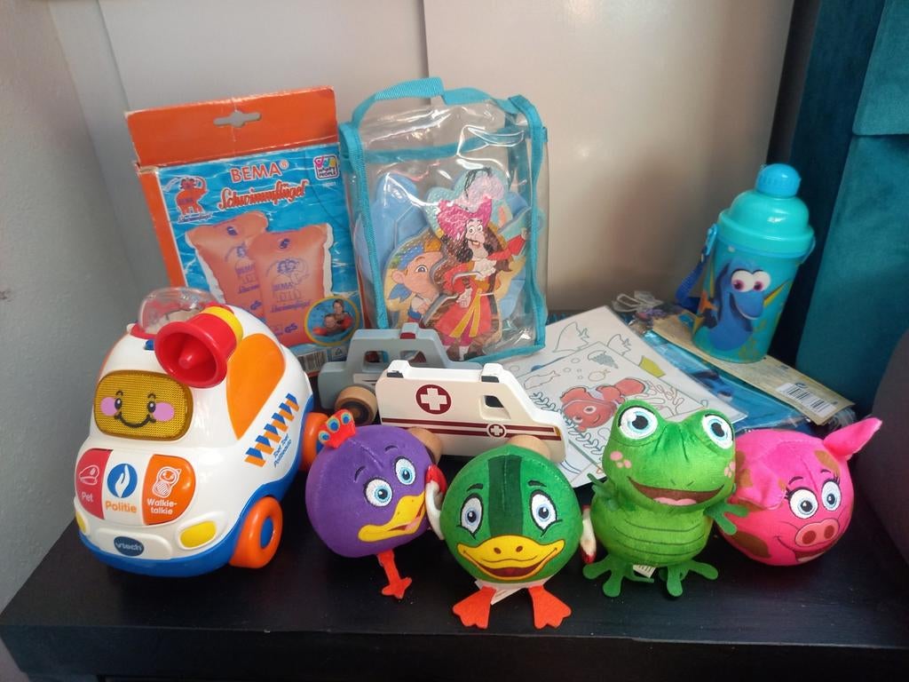 Vtech Auto, badpuzzel, finding dory spullen en meer, Ophalen of Verzenden, Gebruikt, Auto, Met licht