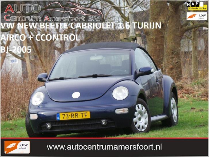 Volkswagen New Beetle Cabriolet 1.6 Turijn Comfort ( INRUIL, Auto's, Volkswagen, Te koop, Beetle (Kever), ABS, Airbags, Airconditioning