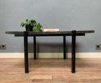 Salontafel zwart grijs natuursteen - vintage retro tafel, 50 tot 100 cm, Minder dan 50 cm, Gebruikt, Rechthoekig