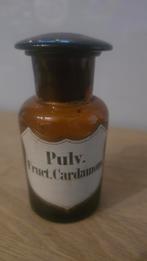 Antieke apothekersfles - Pulv. Fruct. Cardamomi, Antiek en Kunst, Ophalen of Verzenden