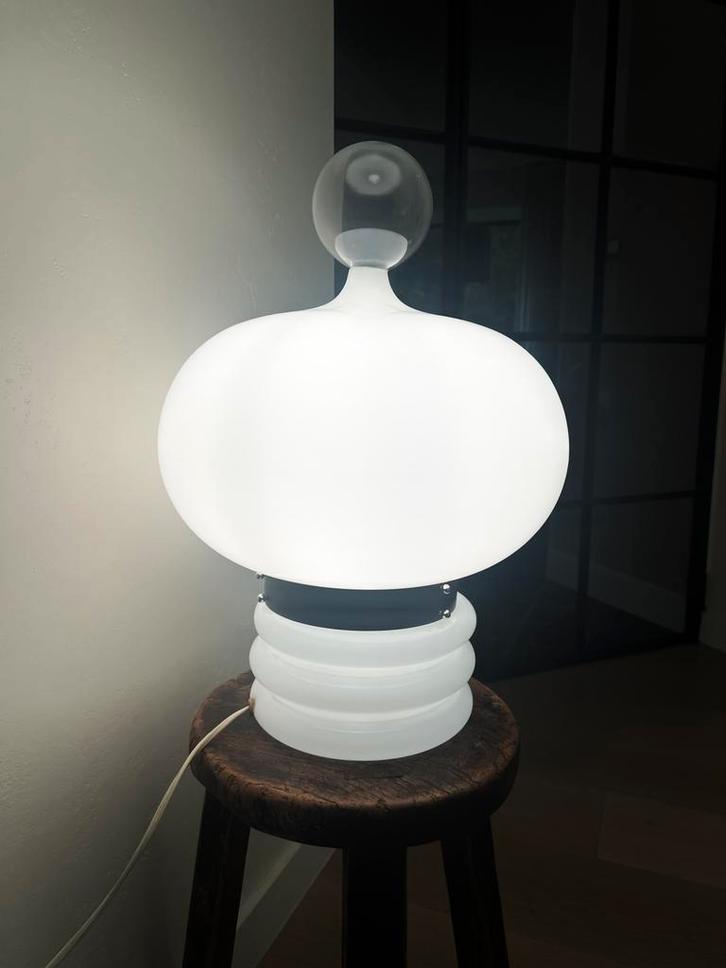 Glashütte Limburg 6049 tafellamp, Huis en Inrichting, Lampen | Tafellampen, Zo goed als nieuw, 50 tot 75 cm, Glas, Metaal, Ophalen