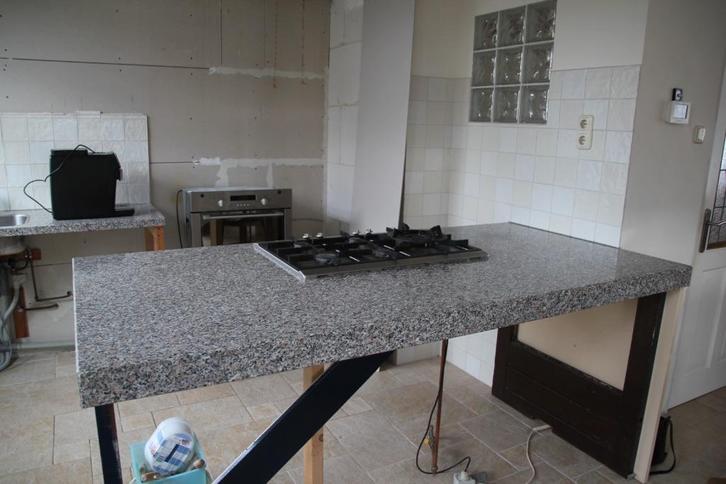 Stenen keukenbladen, Huis en Inrichting, Keuken | Keukenelementen, Gebruikt, Minder dan 100 cm, 200 cm of meer, 50 tot 75 cm, Overige kleuren