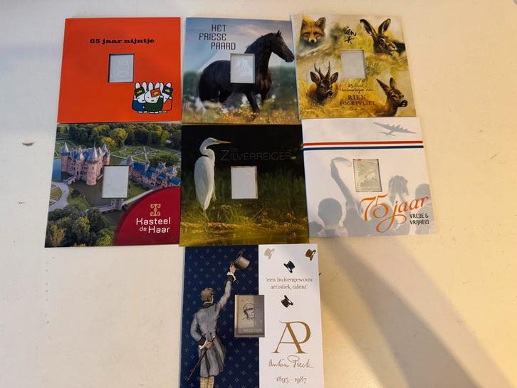 Geheel onbeschadigd 7x zilveren postzegel, Postzegels en Munten, Postzegels | Nederland, Postfris, Na 1940, Ophalen of Verzenden