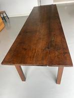 Engelse eiken kloostertafel 200 jaar oud, Huis en Inrichting, Tafels | Eettafels, Antiek, Gebruikt, Eikenhout, 200 cm of meer