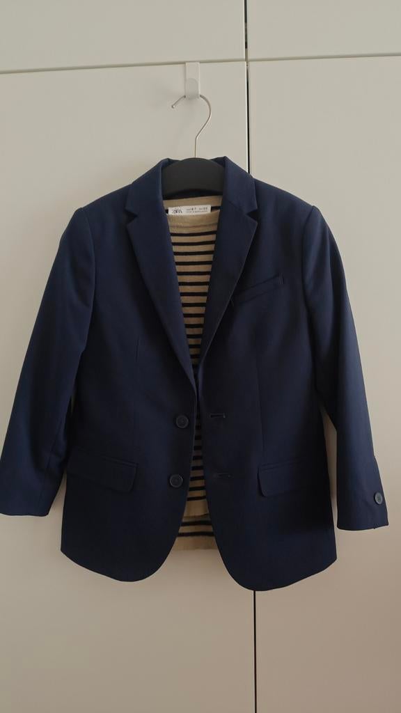 Zara Kostuum (3-delig) – Diep Donkerblauw – Maat 116/122, Kinderen en Baby's, Ophalen of Verzenden, Zo goed als nieuw, Zara, Jongen