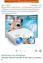 Beamer Yoton 1080P, Ophalen, Zo goed als nieuw, LED, Full HD (1080)
