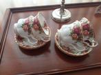 Royal Albert Old Country Roses 4 kop en schotels, Antiek en Kunst, Antiek | Servies compleet, Ophalen of Verzenden