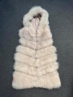 Creme beige vossenbont bodywarmer maat 36/38 met capuchon, Ophalen of Verzenden, Zo goed als nieuw, Maat 36 (S), Beige