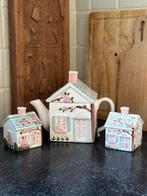 Vintage theepot met bijbehorende zout en peper stelletje, Ophalen of Verzenden, Zo goed als nieuw, Overige stijlen, Overige typen