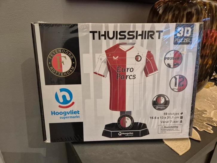 Feyenoord Thuisshirt 3D Puzzel - Nieuw!, Hobby en Vrije tijd, Gezelschapsspellen | Bordspellen, Nieuw, Een of twee spelers, Ophalen of Verzenden