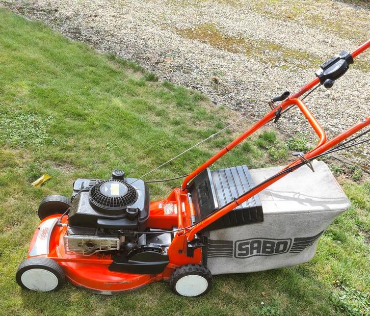 Grasmaaier sabo47 en 52 cm en toro 56 cm, Tuin en Terras, Grasmaaiers, Zo goed als nieuw, 50 cm of meer, Cirkelmaaier, Ophalen