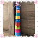 Kraamcadeau blokkentoren, Ophalen of Verzenden, Nieuw, Versiering, Geboorte of Huwelijk