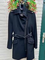 Zwarte Winterjas trenchcoat van Drykorn 78% wol. Dames S 36, Verzenden, Zo goed als nieuw, Maat 38/40 (M)