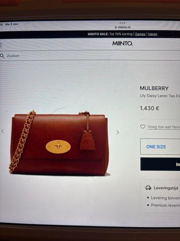 Mulberry Lily Medium 2-Tone Leer - Zo Goed Als Nieuw! beschikbaar voor biedingen