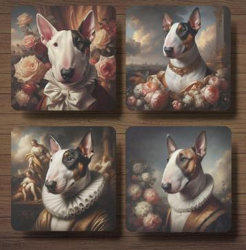 Bullterrier Barok onderzetters met houder beschikbaar voor biedingen
