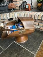 Antieke koperen kolenkit met porseleinen handvat, Antiek en Kunst, Antiek | Koper en Brons, Ophalen of Verzenden, Koper