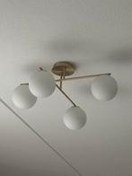 Plafondlamp van opaalglas melkglas goud Westwing, Huis en Inrichting, Lampen | Plafondlampen, Ophalen, Zo goed als nieuw, Metaal