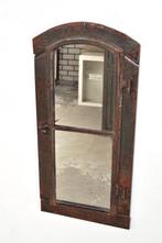 Industriële gietijzeren spiegel 35x71 cm raamkozijn spiegels, Gebruikt, Ophalen of Verzenden