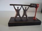 Gedeeltelijk bronzen beeld " de schilders", Antiek en Kunst, Antiek | Koper en Brons, Ophalen, Brons