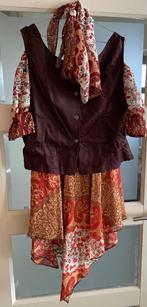 carnaval zigeunerin-jurk met hesje en hoofddoek maat 38/40, Kleding | Dames, Maat 38/40 (M), Carnaval, Ophalen of Verzenden, Onbekend