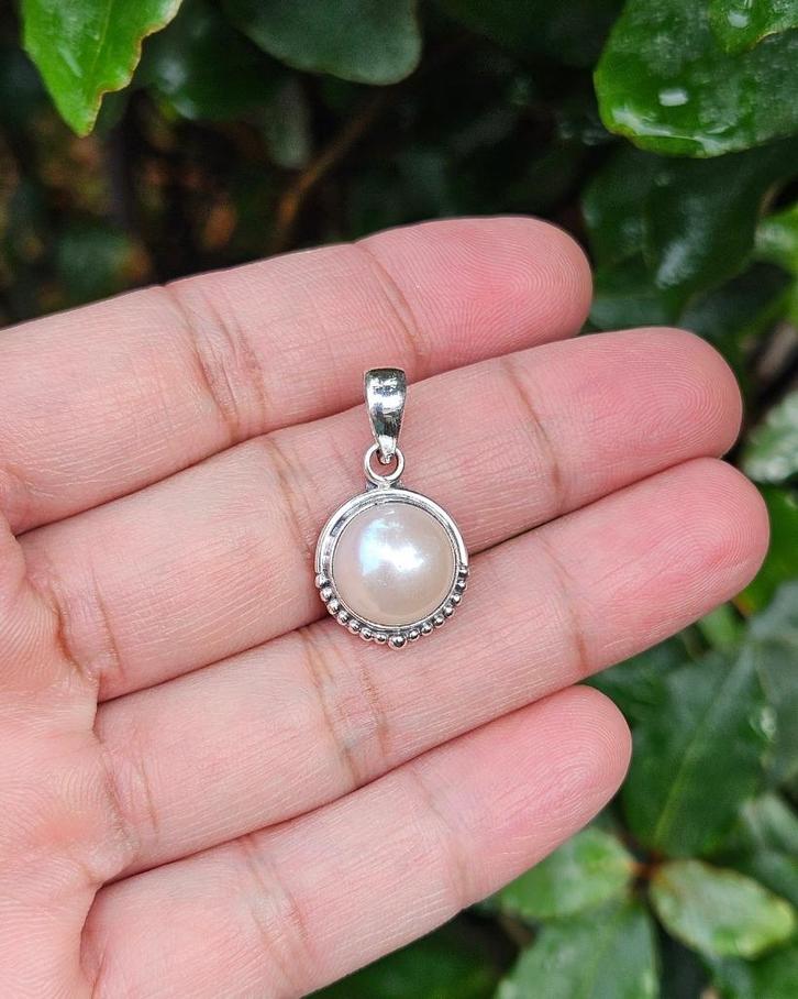 Zoetwaterparel Hanger - Echt Zilver, Sieraden, Tassen en Uiterlijk, Kettinghangers, Nieuw, Zilver, Zilver, Verzenden