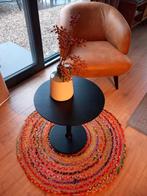 Kleurrijk vloerkleed, jute met katoen, Huis en Inrichting, Stoffering | Tapijten en Kleden, 50 tot 100 cm, Rond, Bohemian, Zo goed als nieuw