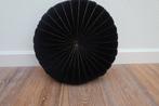 Rocaflor sierkussen fluweel rond 40 cm zwart goud, Huis en Inrichting, Ophalen of Verzenden, Zo goed als nieuw, Zwart, Rond