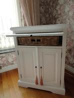 Landelijk kastje met rieten mand van De Bommel, Huis en Inrichting, Kasten | Overige, Ophalen, Zo goed als nieuw