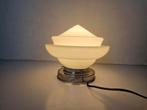 Art deco plafondlamp geometrisch opaline, Huis en Inrichting, Lampen | Plafondlampen, Gebruikt, Onbekend, Ophalen of Verzenden