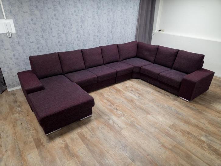 GRATIS BEZORGEN | Mooi Paars U Bankstel, Huis en Inrichting, Banken | Bankstellen, Gebruikt, Hoekbank, Overige maten, 300 cm of meer