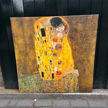 De Kus van Gustav Klimt op doek beschikbaar voor biedingen