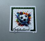 Zelfgemaakte kaart  gefeliciteerd  voetbal, Ophalen of Verzenden, Nieuw, Kerst