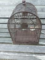 houten vogelkooi met 2 Nep vogels en verlichting, Ophalen