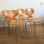 4 vintage Fritz Hansen ant mier stoel hout 1980, Huis en Inrichting, Stoelen, Ophalen, Gebruikt, Bruin, Nvt