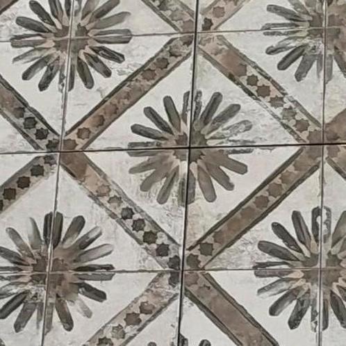 Vintage vloertegel/wandtegel  FS Marrakech Grey 45x45cm, 2M2, Doe-het-zelf en Verbouw, Tegels, Nieuw, Vloertegels, Keramiek, 40 tot 60 cm