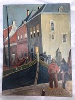 Elburg schilderijtje op hout, Antiek en Kunst, Kunst | Schilderijen | Klassiek, Ophalen of Verzenden