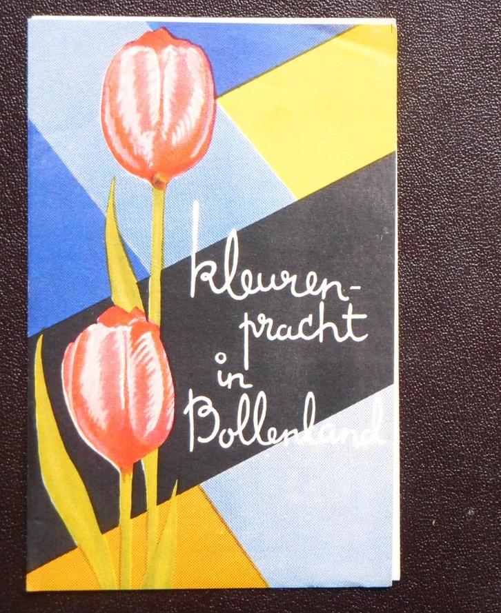 Uitklapfolder Kleurenpracht in Bollenstreek 1935, Boeken, Geschiedenis | Stad en Regio, Gelezen, 20e eeuw of later, Ophalen of Verzenden