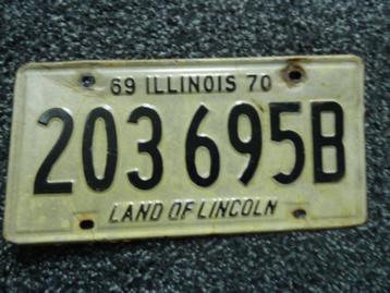 Kentekenplaat licenseplate Illinois 1970 1 USA beschikbaar voor biedingen