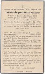 Kapelaan Antonius Noordman 1919 Zoeterwoude + 1944 Warmond, Verzenden