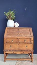 Vintage brocante eiken secretaire, bureau, landelijke desk, Huis en Inrichting, Kasten | Secretaires, Ophalen, Vintage, Nvt, Nvt