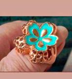 Ring met turquoise maat 18, Sieraden, Tassen en Uiterlijk, Ringen, Verzenden, Nieuw, Goud
