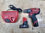 Milwaukee m12 FPD boormachine, Ophalen of Verzenden, Zo goed als nieuw, Boormachine, Variabele snelheid